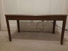 Vintage table with glass insert