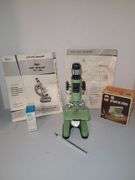 Vintage microscope & accessories