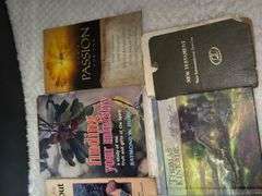 Small wooden Cross, Religious VHS tapes, inspirational books, Wall Plaques & more