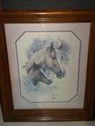 Paul Whitney Hunter signed Deer Print and other Framed wall art