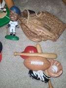 Baseball gl9ve, baseballs, baseball decore.