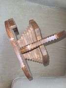 Hand-carved Collapsible Wooden Basket
