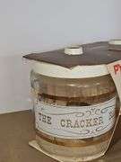 Vintage Pyrex Golden Storage Mates Set NIB Both Cookie Jar & Cracker Barrel