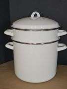 Enamel Steamer pot with lid