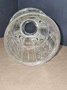 Vintage Indiana Glass Clear Stars and Bars Fairy Lamp Light TOP ONLY & cut glass vase