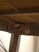 Vintage table with glass insert