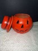Terracotta Jack-o-Lantern with Hat
