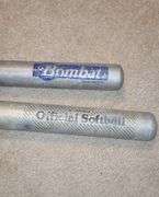 Baseball bats.