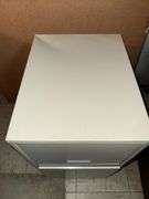 2 drawer metal filing cabinet & corkboard