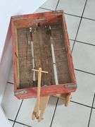 Vintage Coca-Cola crate converted to wagon