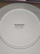 Poinsettia & Ribbons Porcelain Holiday Cake Plate 10.5" & Server