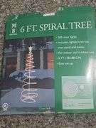 6ft spiral trees - outdoors