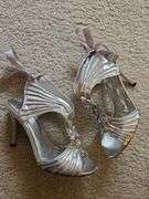 Purple prom dress & silver shoes