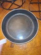 Metal pie plate holder & stoneware pie plate