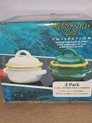 .5 Qt white covered soup Casserole pan