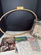 Vintage Oval Quilting Ring & Various Quilting Accessories