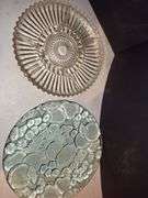 Glass serving trays.