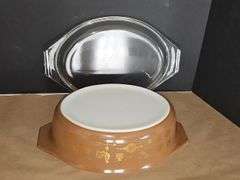 Vintage Pyrex Early American Casserole Dish with Lid