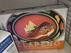 Serving Platters, Plasticware, Food Tote, 2pc Ceramic Entertainment Set and more