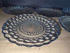 Anchor Hocking Blue Bubble Depression Glass