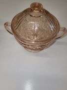 Pink depression glass creamer & Sugar Set