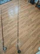 Vintage Yard Sticks, Fishing Poles & Net