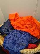 Wicker basket of rain items