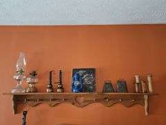 Wooden wall shelf