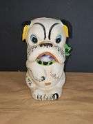Vintage 1940's Ceramic Bulldog Coin Bank Made In Japan Dog