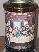Vintage 1970’s Made in Hong Kong Amber “Last Supper” Oil Lamps
