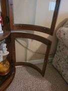 Lighted corner curio cabinet
