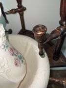 Antique Wash Stand with Mirror, Pitcher & Bowl Set