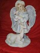 Music box angel with dove & angel with deer