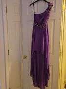 Purple prom dress & silver shoes