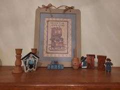 Welcome to our kitchen sign & small wooden decor
