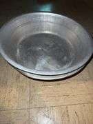 Vintage aluminum wash pans.