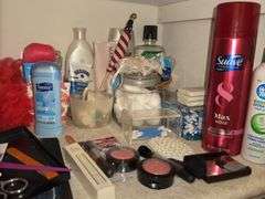 Bathroom closet contents
