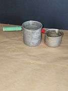 Vintage sifter and measuring cups
