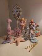 Decorative clock & figurines
