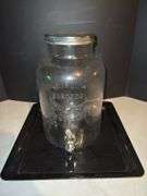 Mason style beverage jar and tray.