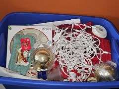 Christmas Trees & totes of Christmas items