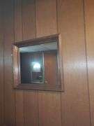 Wood framed mirror