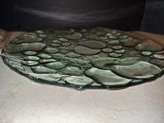 Glass serving trays.