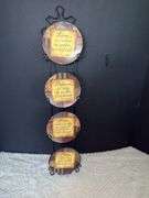 Minature plates and wall hanging plate holder