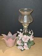 Candle holders and flowers