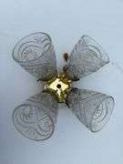 Cut glass light fixture
