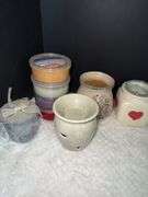 Candleberry Cinnamon Broomstick candle & other various candles and holders