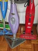 Shelf contents and cleaning supplies