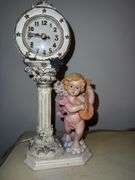 Decorative clock & figurines