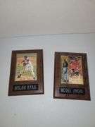 2 framed baseball cards